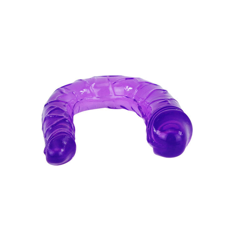BAILE - DILDO DOBLE EN GELATINA FLEXIBLE COLOR LILA