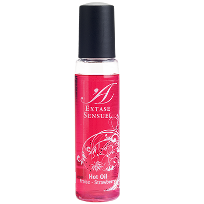 EXTASE SENSUAL - ÓLEO ESTIMULANTE DE MORANGO - VIAGEM TÉRMICA 35 ML