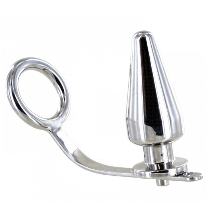METAL HARD - ANEL DE AO COM PLUG ANAL 80 X 55 MM - Toys "n" Us