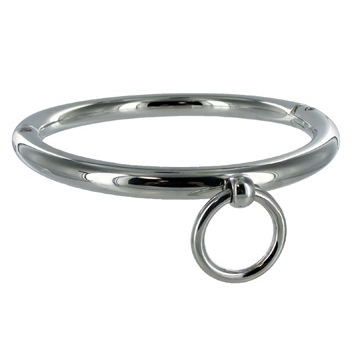 METAL DURO - COLAR BDSM COM ANEL 10CM
