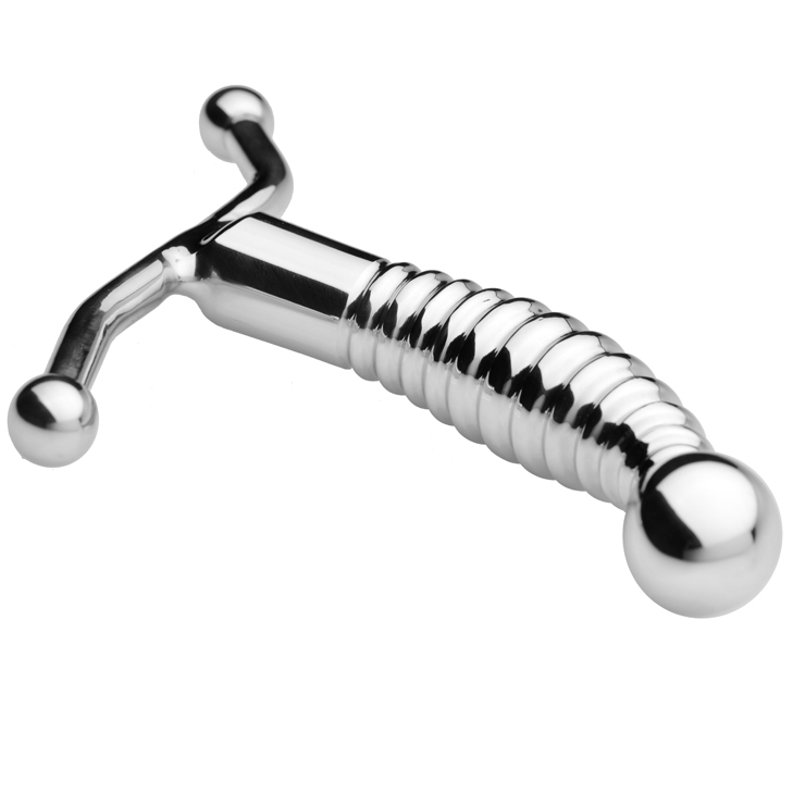 MASAJEADOR PROSTÁTICO DE ACERO DURO DE METAL