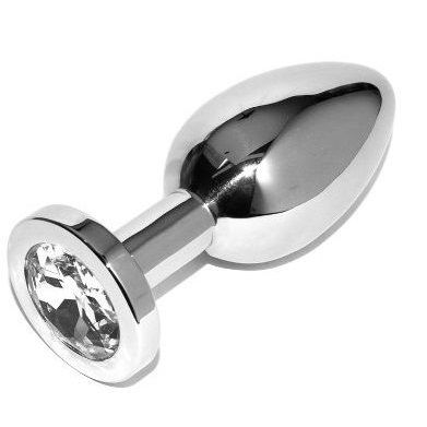 METAL HARD - PLUG ANAL DIAMANTE TRANSPARENTE PEQUENO 5,71CM
