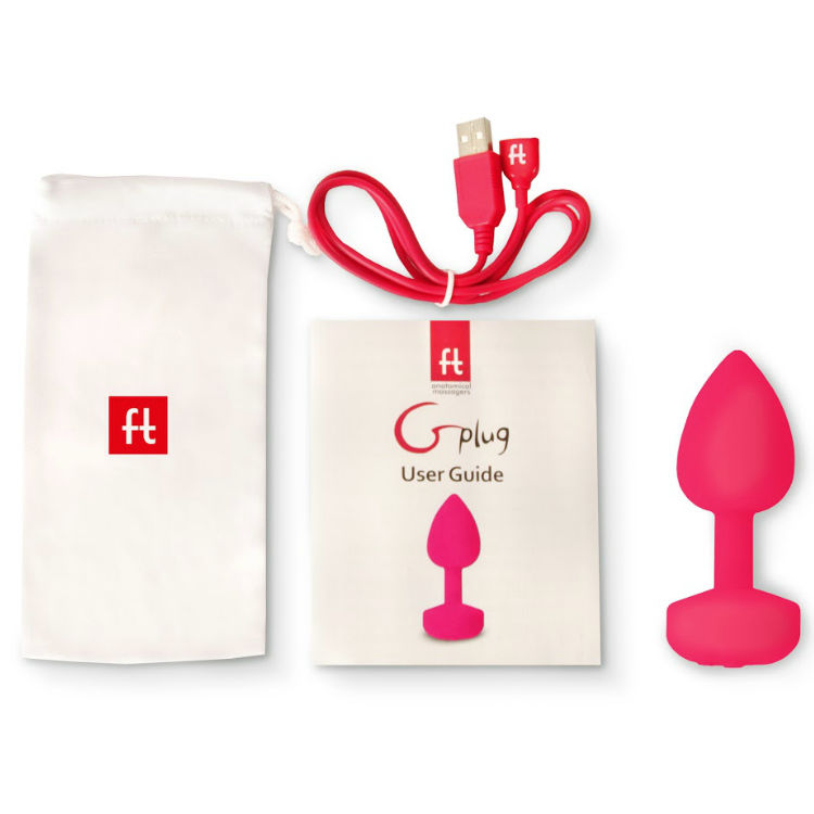 G-VIBE - FUNTOYS GPLUG VIBRADOR ANAL RECARREGÁVEL PEQUENO ROSA NEON 3CM
