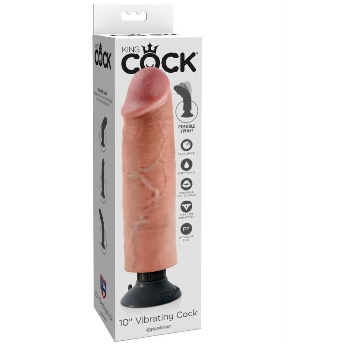 KING COCK - 25,5 CM DE PÊNIS VIBRANTE