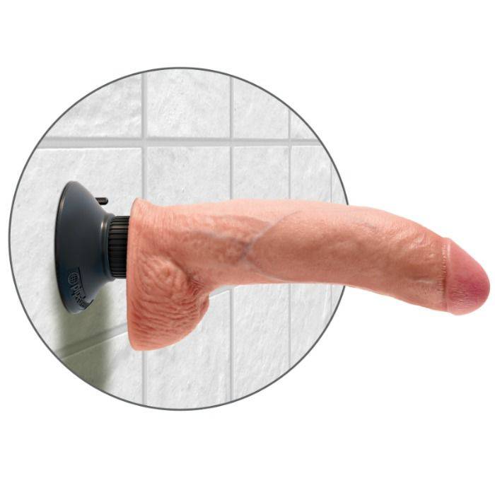 KING COCK - DILDO VIBRADOR COM TESTÍCULOS 23 CM NATURAL - Toys "n" Us
