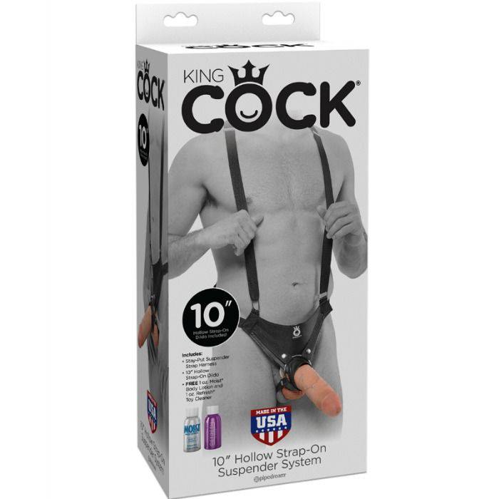 KING COCK - 25,5 CM HOLLOW STRAP-ON SUSPENDER SYSTEM CARNE - Toys "n" Us