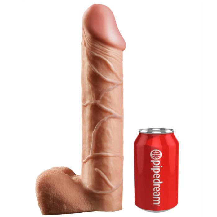 KING COCK - SISTEMA DE SUSPENSÃO COM STRAP-ON OCO DE 30,5 CM - CARNE