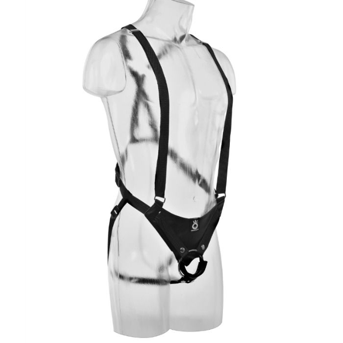 KING COCK - SISTEMA DE SUSPENSÃO COM STRAP-ON OCO DE 30,5 CM - CARNE