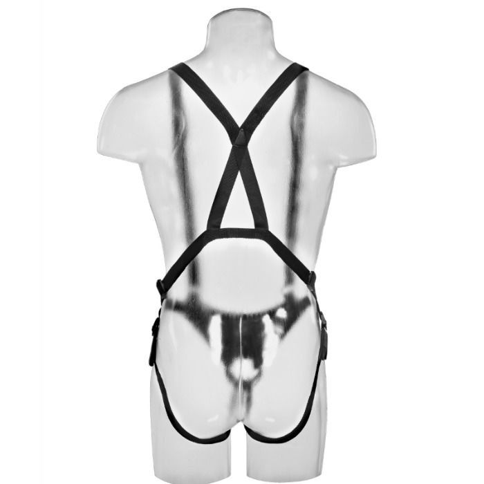 KING COCK - SISTEMA DE SUSPENSÃO COM STRAP-ON OCO DE 30,5 CM - CARNE