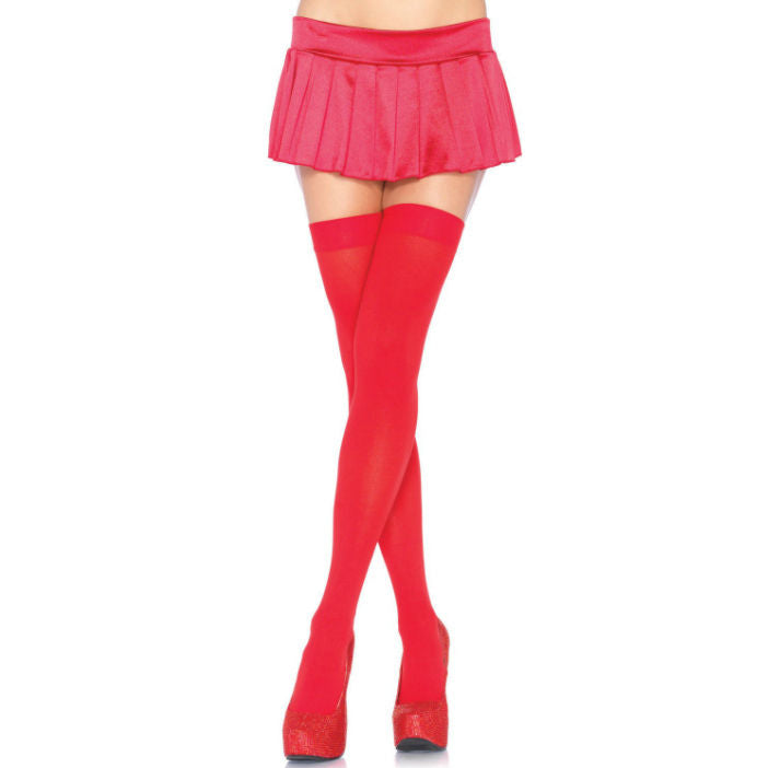 LEG AVENUE - MEIAS DE NYLON VERMELHAS