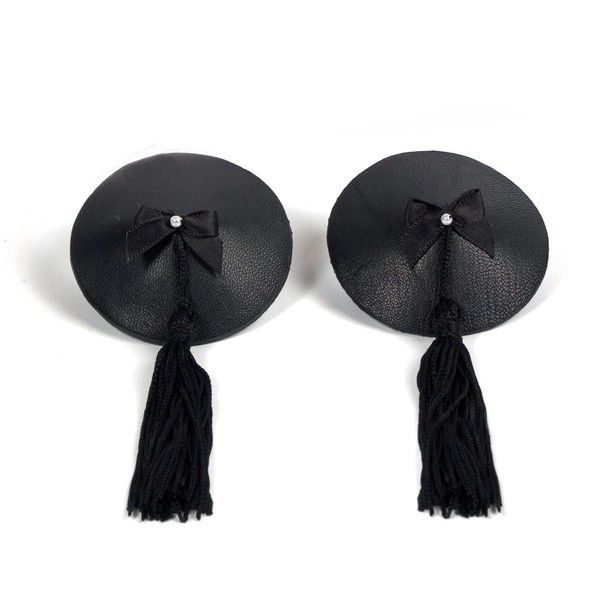 BIJOUX - TAMPAS DE MAMILOS PRETAS BURLESCA