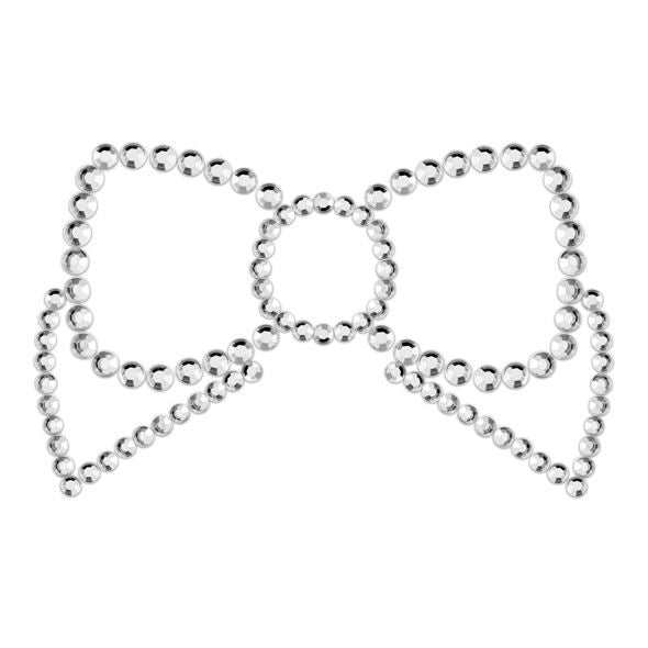 BIJOUX - COBERTOR DE MAMILOS PRATEADO COM LAÇO MIMI