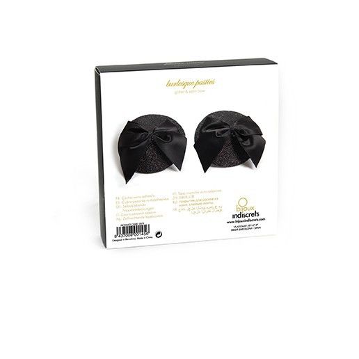 BIJOUX - TAMPAS DE MAMILOS BURLESCAS BRILHANTES COM LAÇO