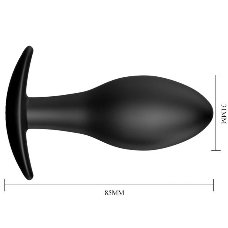 PRETTY LOVE - PLUG ANAL DE SILICONE COM ÂNCORA 8,5 CM PRETO