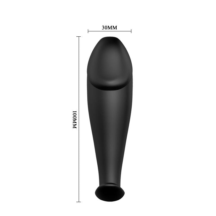 PRETTY LOVE - PLUG ANAL DE SILICONE COM FORMA DE PÊNIS E 12 MODOS DE VIBRAÇÃO PRETO
