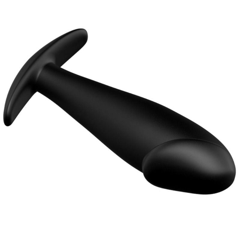 PRETTY LOVE - PLUG ANAL DE SILICONE COM FORMA DE PÊNIS E 12 MODOS DE VIBRAÇÃO PRETO
