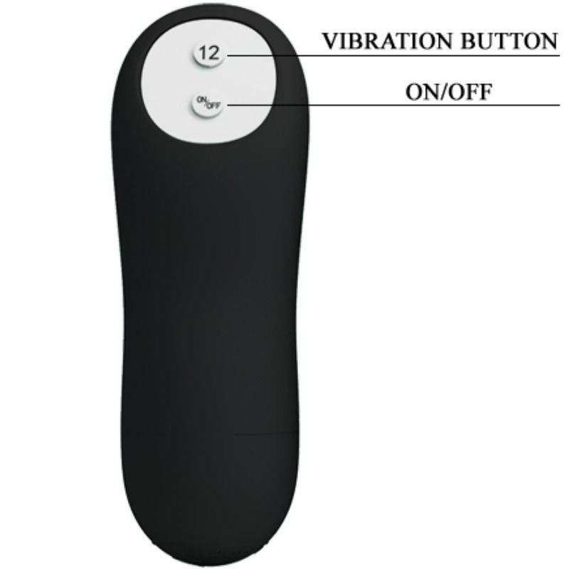 PRETTY LOVE - PLUG ANAL ESTIMULAO EXTRA DE SILICONE E 12 MODOS DE VIBRAO PRETO - Toys "n" Us