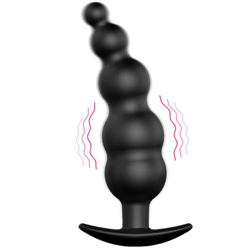 PRETTY LOVE - PLUG ANAL ESTIMULAO EXTRA DE SILICONE E 12 MODOS DE VIBRAO PRETO - Toys "n" Us