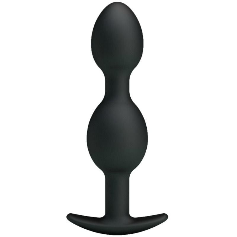 PRETTY LOVE - BOLAS ANAL DE SILICONE 12,5 CM PRETAS