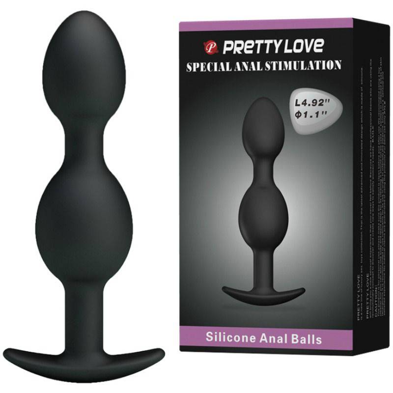 PRETTY LOVE - BOLAS ANAIS DE SILICONE 12.5 CM PRETAS - Toys "n" Us