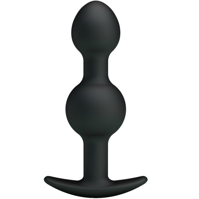 PRETTY LOVE - BOLAS ANAL DE SILICONE PARA ESTIMULAÇÃO ESPECIAL 10,3 CM PRETAS