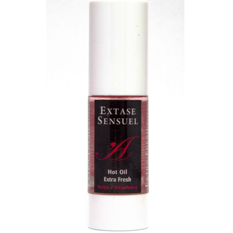 EXTASE SENSUAL - ÓLEO DE MASSAGEM COM EFEITO EXTRA FRESCO DE MORANGO 30 ML