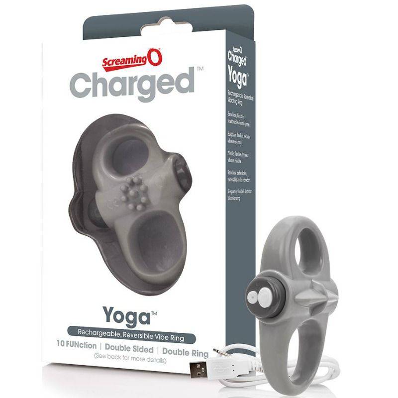 SCREAMING O - ANEL VIBRADOR RECARREGVEL YOGA CINZA - Toys "n" Us