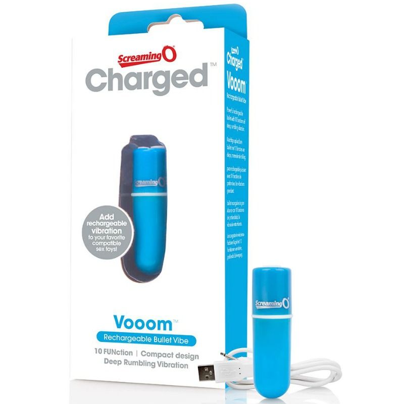 SCREAMING O - BALA VIBRATÓRIA RECARREGÁVEL VOOOM AZUL