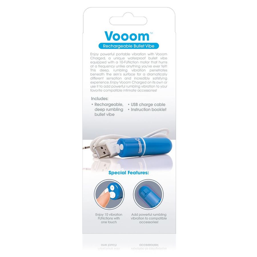 SCREAMING O - BALA VIBRATÓRIA RECARREGÁVEL VOOOM AZUL