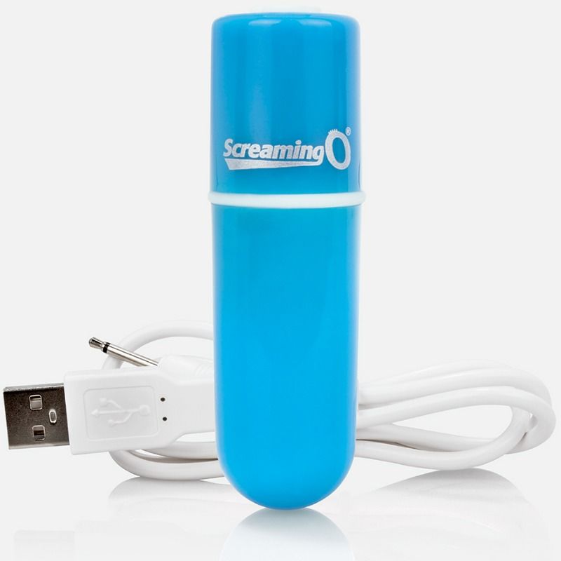 SCREAMING O - BALA VIBRATÓRIA RECARREGÁVEL VOOOM AZUL