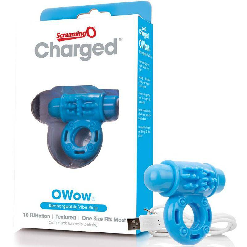 SCREAMING O - VIBRADOR RING WOW RECARREGVEL AZUL - Toys "n" Us