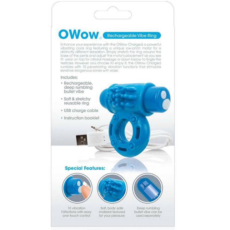 SCREAMING O - VIBRADOR RING WOW RECARREGVEL AZUL - Toys "n" Us