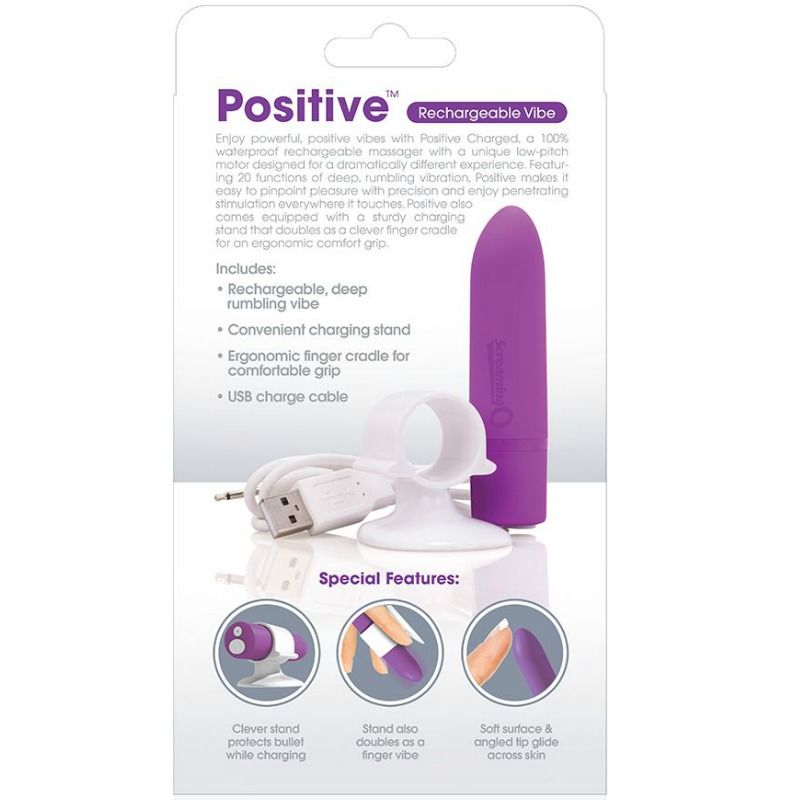SCREAMING O - MASSAGEM RECARREGÁVEL POSITIVE LILÁS