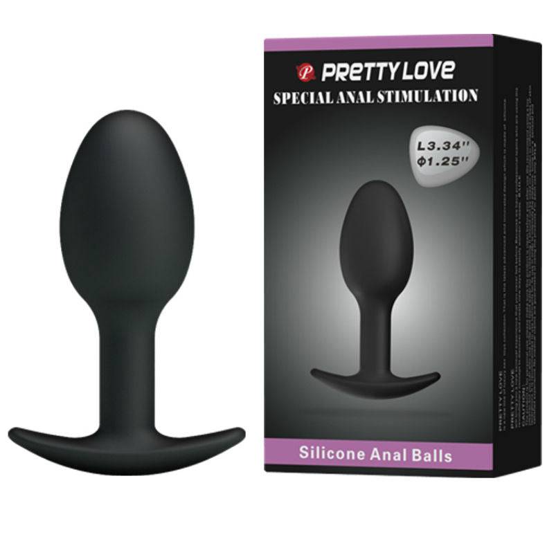 PRETTY LOVE - PLUG ANAL DE SILICONE 6.5 CM PRETO - Toys "n" Us
