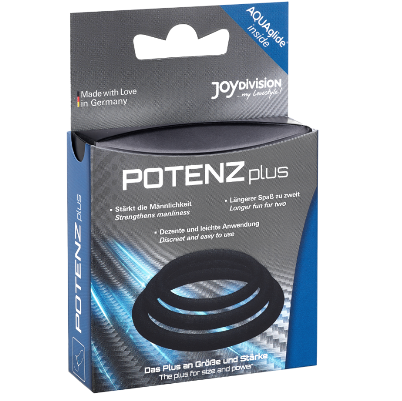 JOYDIVISION POTENZDUO - CONJUNTO COM 3 ANÉIS PRETOS - P, M, G