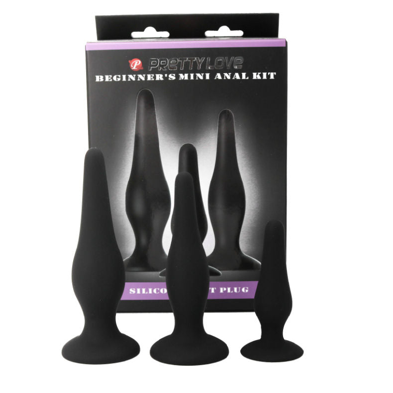 PRETTY LOVE - KIT DE INICIAÇÃO DE PLUGUES ANAL DE SILICONE