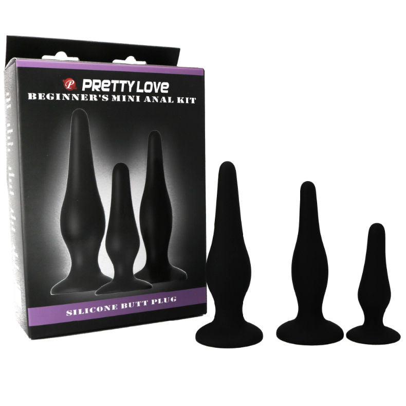 PRETTY LOVE - KIT DE INICIAÇÃO DE PLUGUES ANAL DE SILICONE
