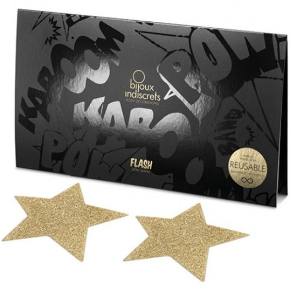 BIJOUX - CUBREPEONES INDISCRETS FLASH GOLDEN STAR