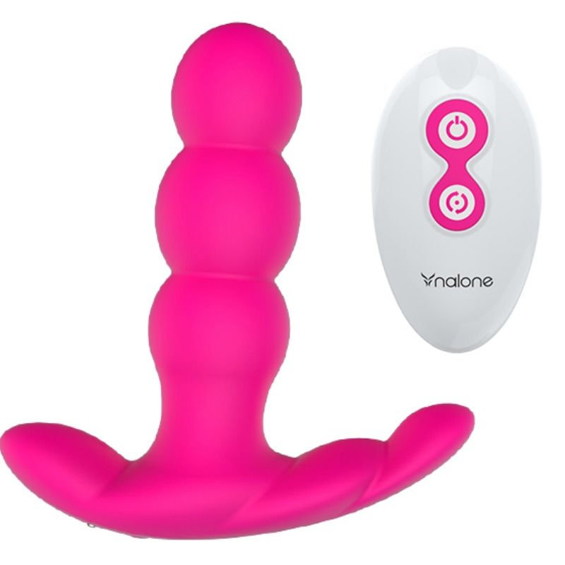 NALONE - VIBRADOR ANAL PEARL COM CONTROLE REMOTO PRETO