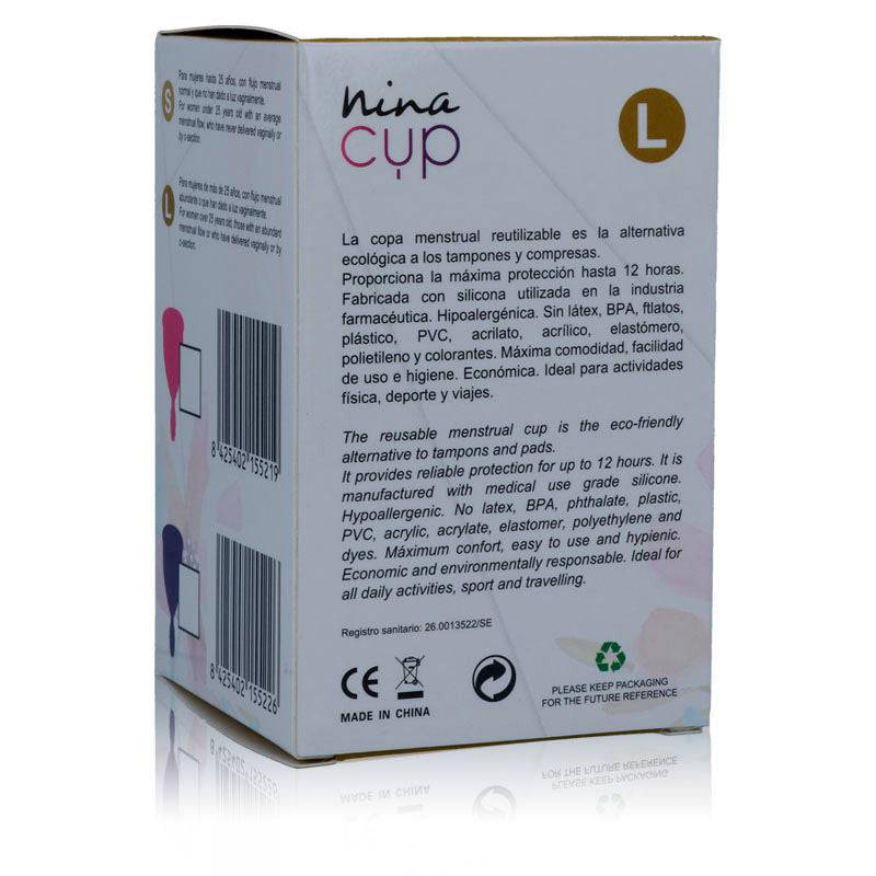NINA KIKÍ - COPO MENSTRUAL ROSA - TAMANHO L - Toys "n" Us