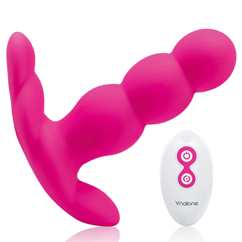 NALONE - VIBRADOR ANAL PEARL COM CONTROLE REMOTO PRETO