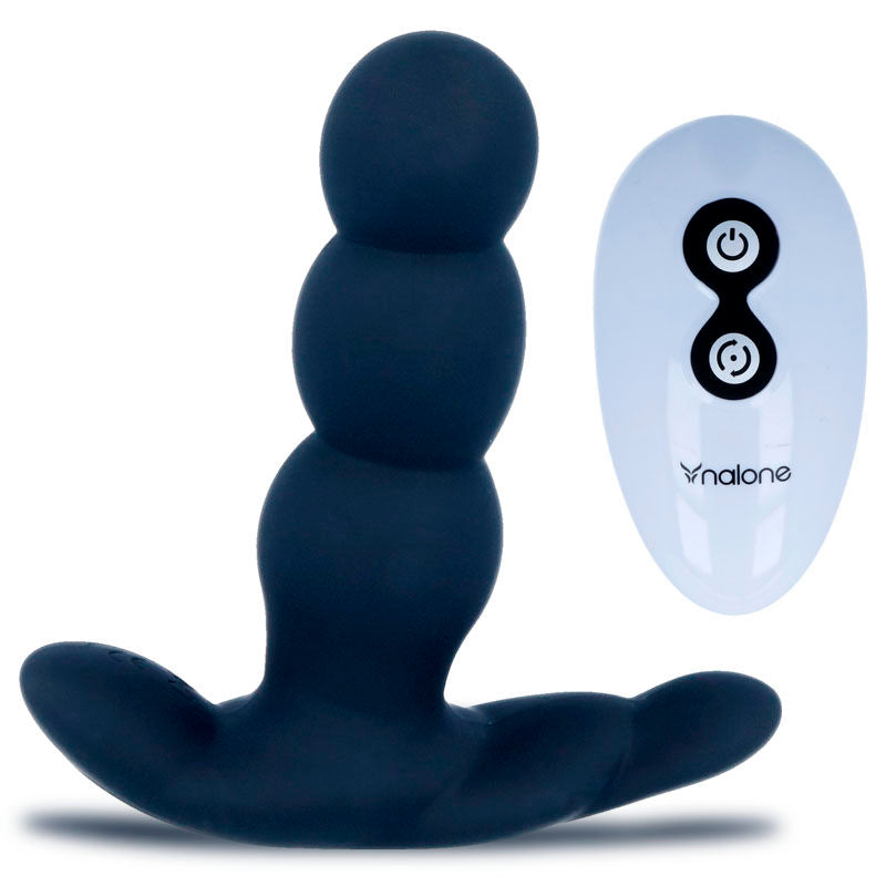 NALONE - VIBRADOR ANAL PEARL COM CONTROLE REMOTO PRETO
