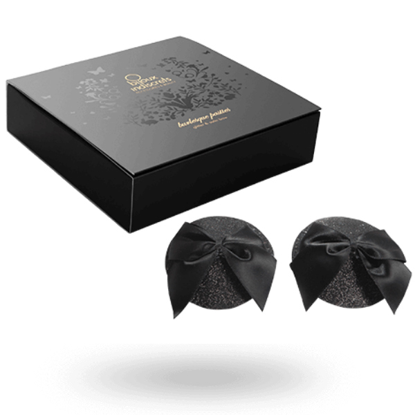 BIJOUX - TAMPAS DE MAMILOS BURLESCAS BRILHANTES COM LAÇO