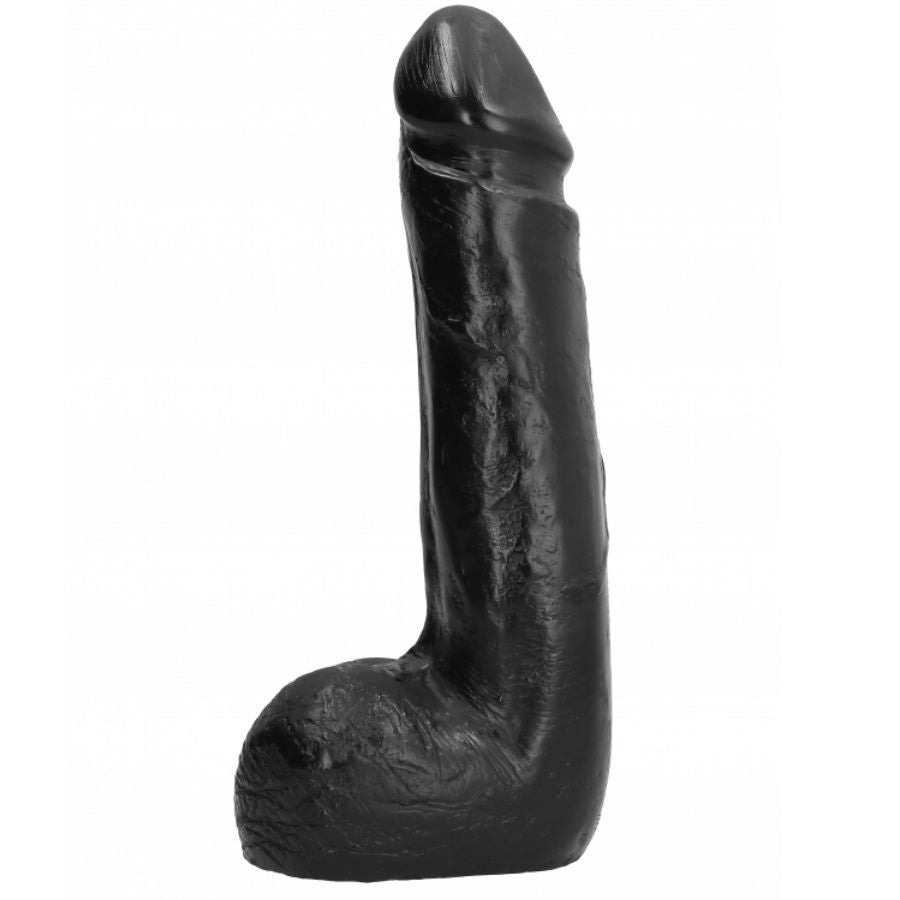 ALL BLACK - DILDO REALISTA PRETO MACIO 20 CM