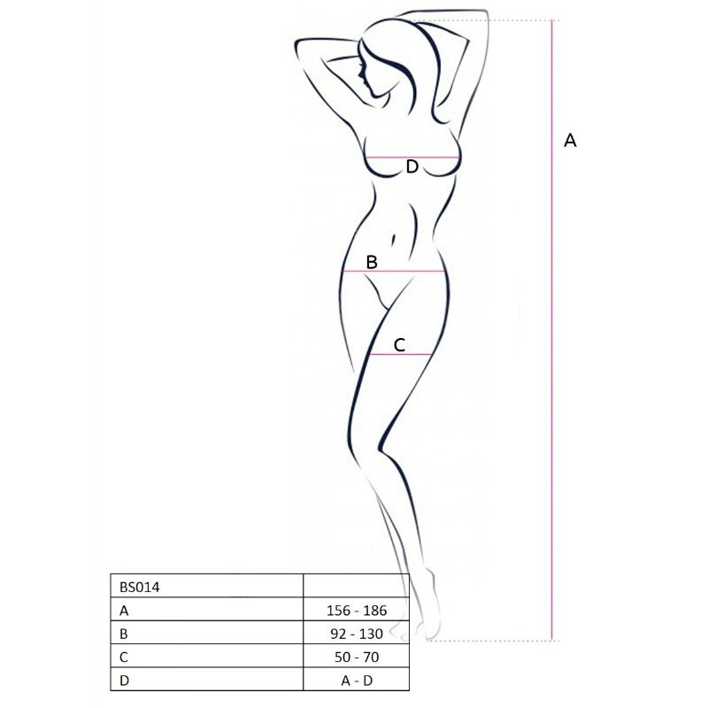 PAIXÃO - MULHER BS014 BODYSTOCKING BRANCO TAMANHO ÚNICO
