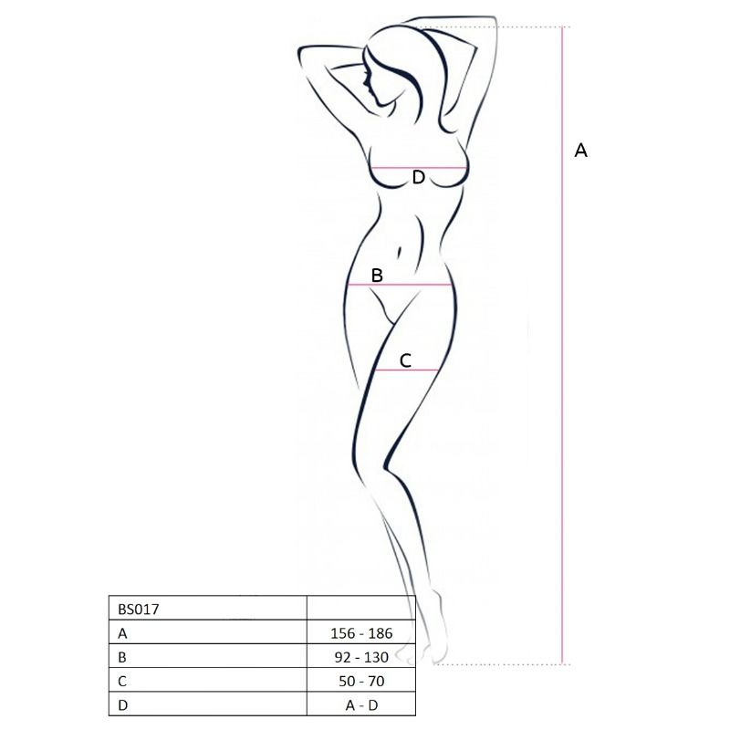 PAIXÃO - MULHER BS017 BODYSTOCKING BRANCO TAMANHO ÚNICO