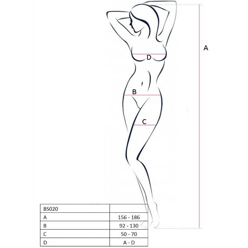 PASSION - WOMAN BS020 BODYSTOCK BRANCO TAMANHO ÚNICO - Toys "n" Us