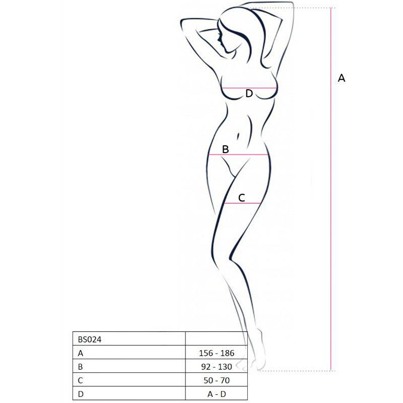 PASSION - WOMAN BS024 BODYSTOCK BRANCO TAMANHO ÚNICO - Toys "n" Us
