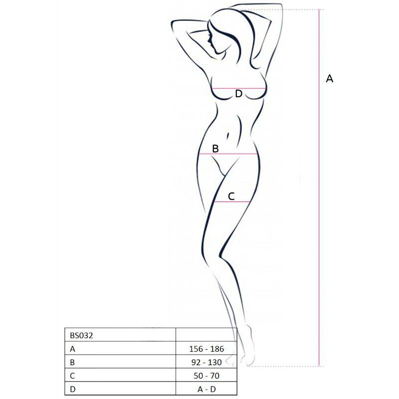 PASSION - WOMAN BS032 BODYSTOCKING PRETO TAMANHO ÚNICO - Toys "n" Us