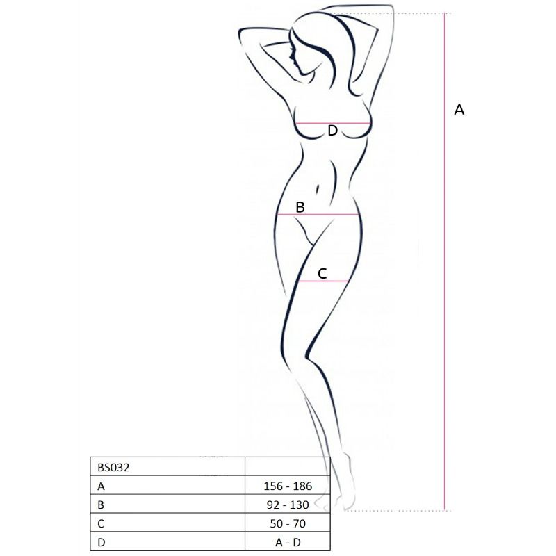 PAIXÃO - MULHER BS032 BODYSTOCKING PRETO TAMANHO ÚNICO